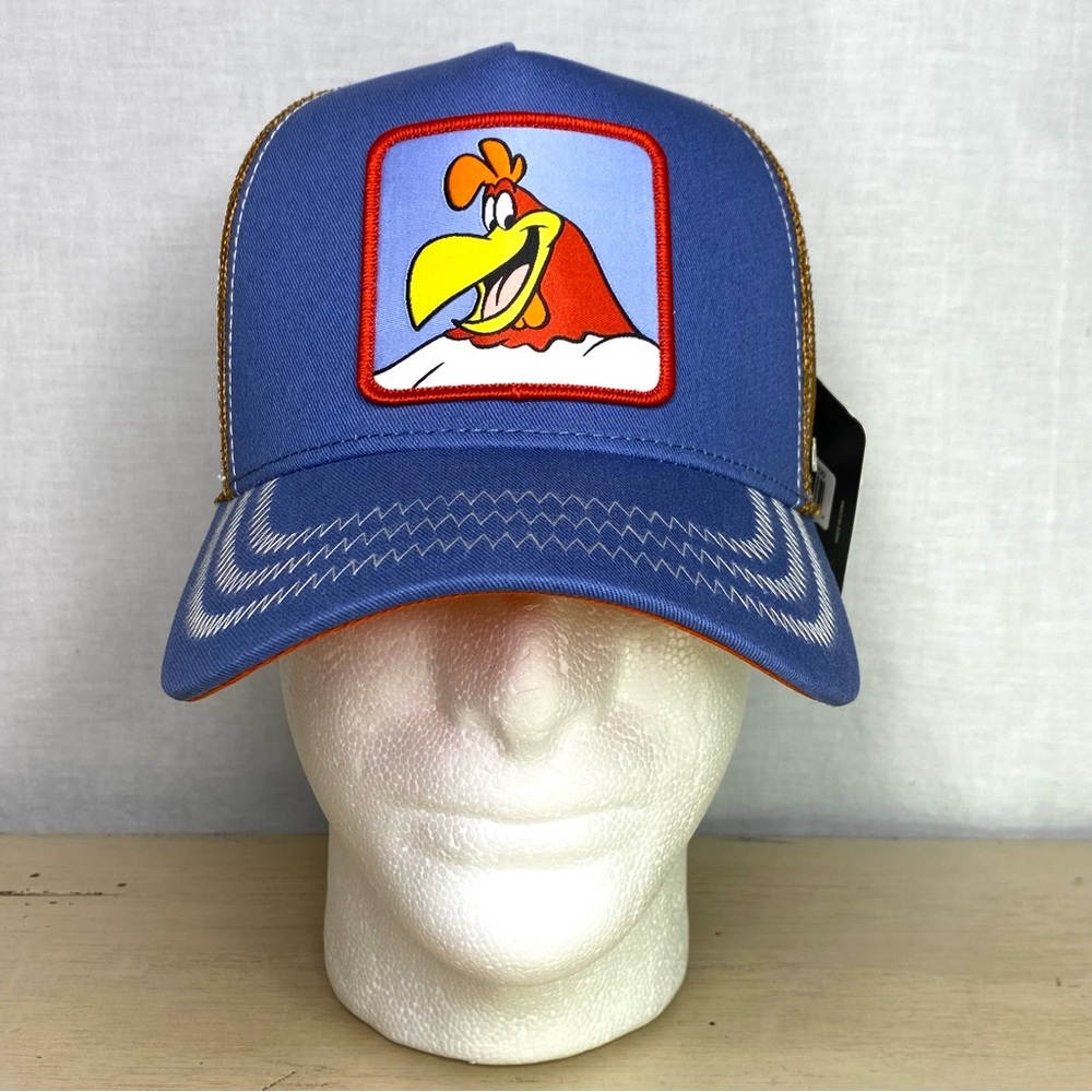 Looney Tunes Foghorn Leghorn Hat Blue Overlord Snapback Trucker Cap Embroidered